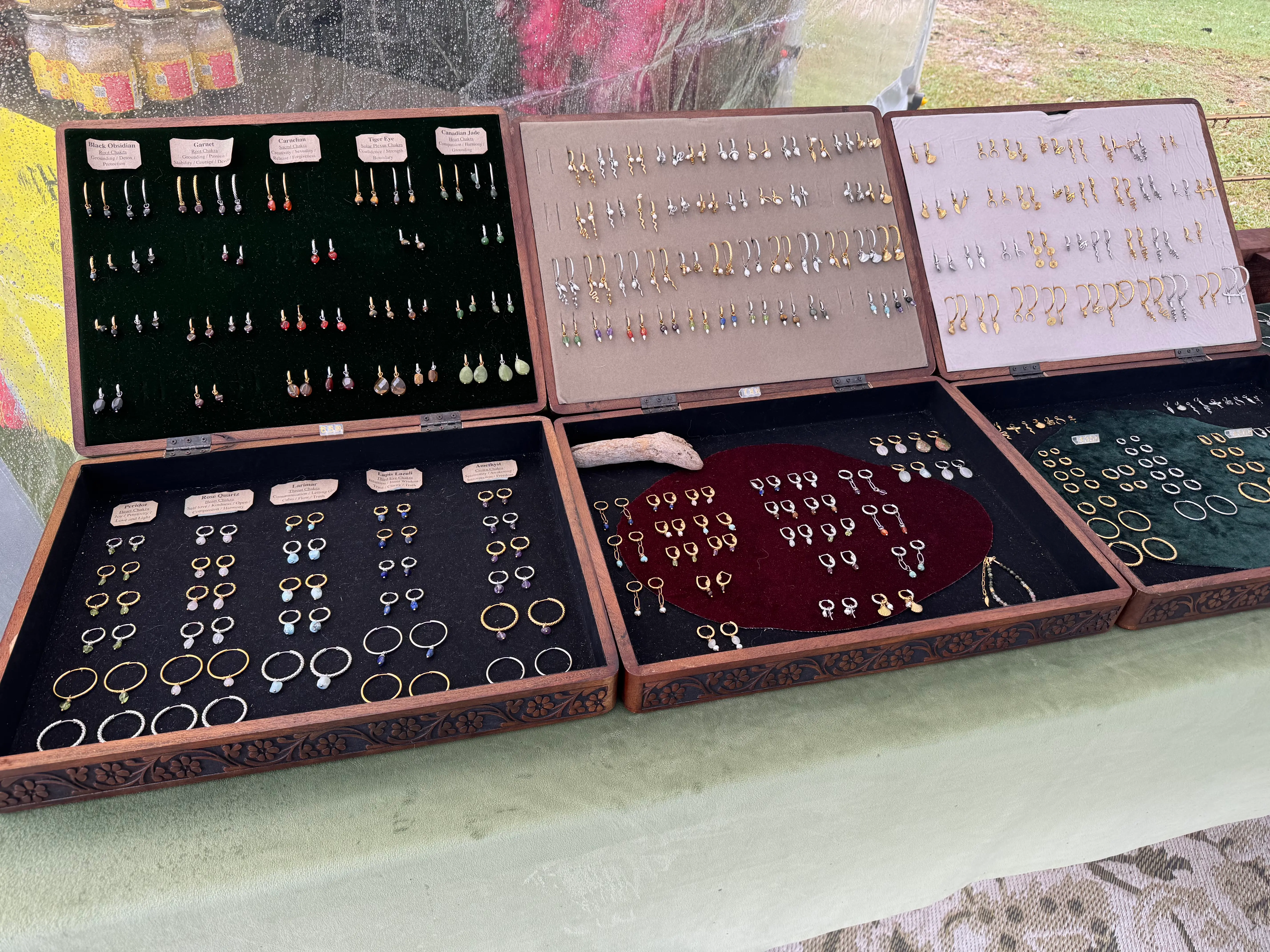 A second view of Grace of Life jewellery and market stall styling