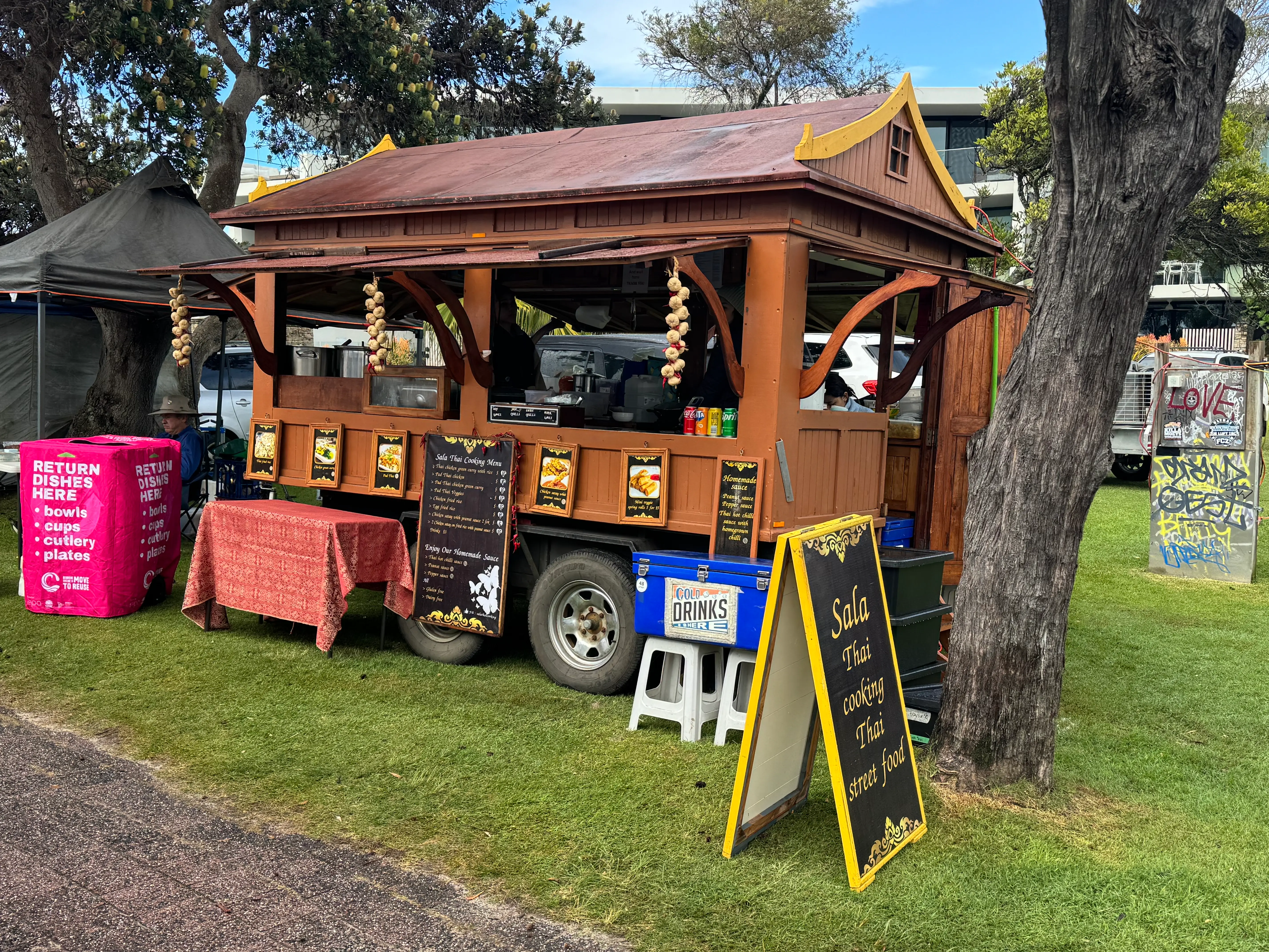 Sala Thai cooking stall at Byron Community Market