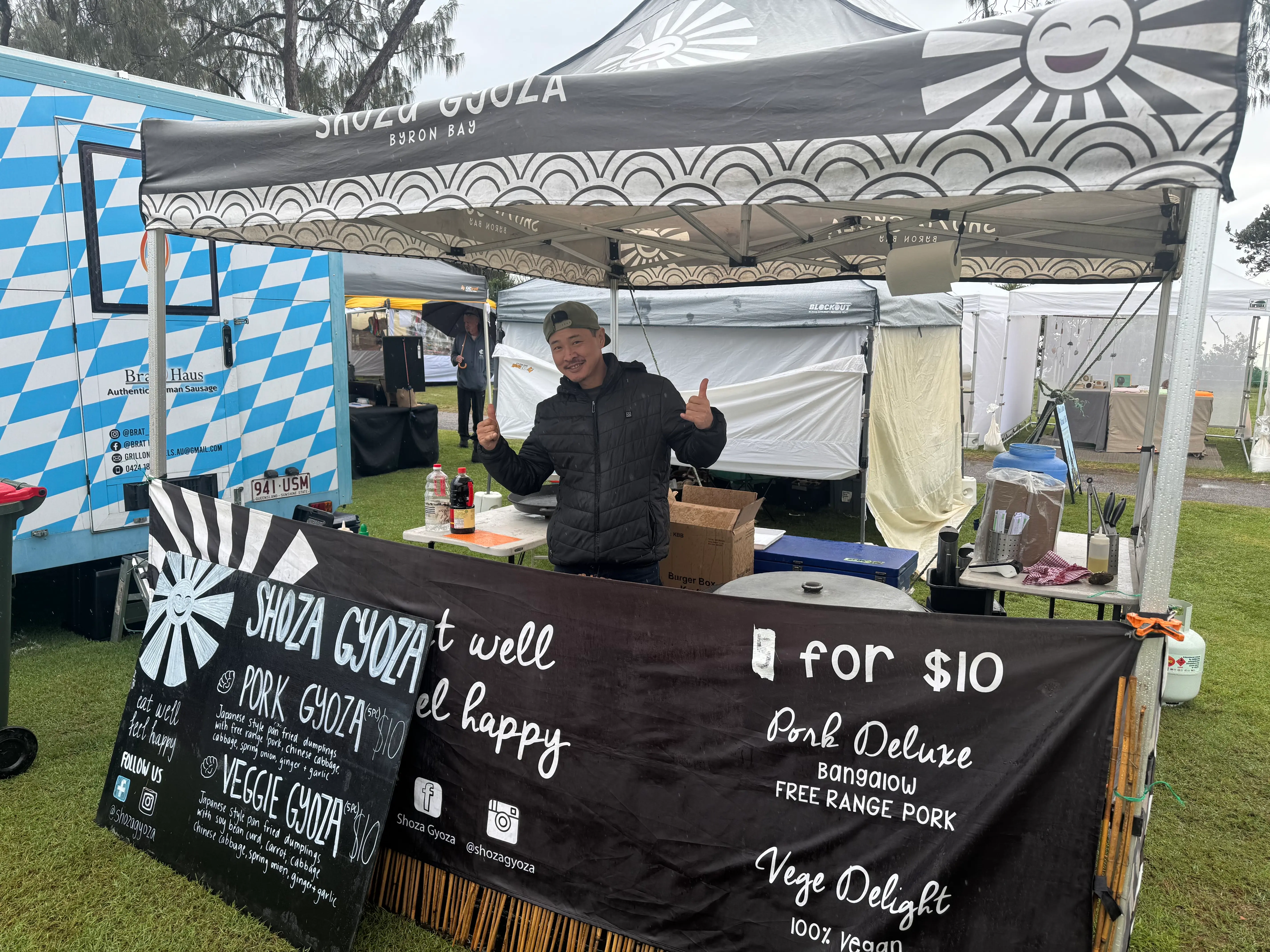 Shoza Gyoza Japanese-style dumpling stall at Byron Community Market