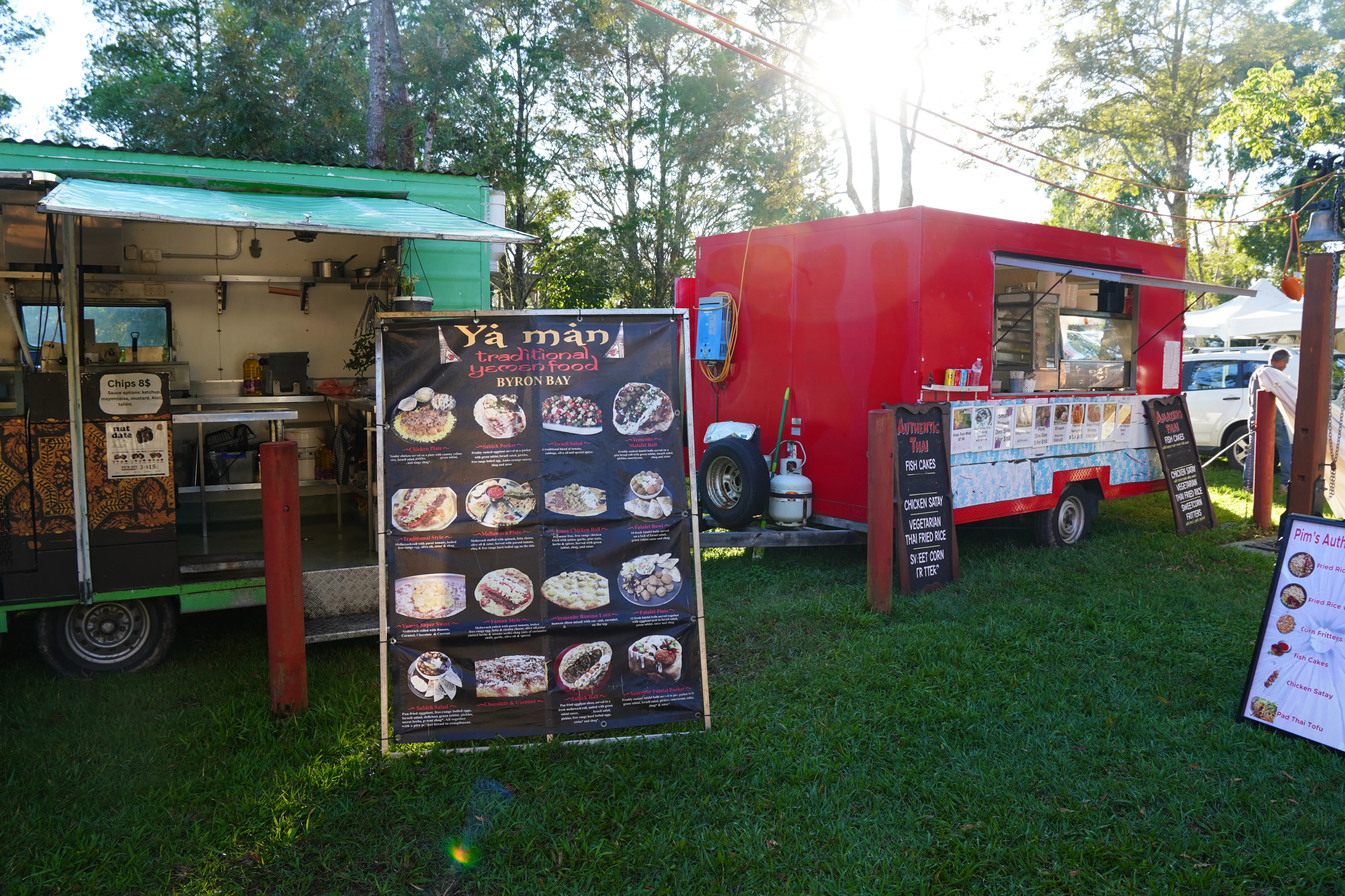 Yaman and Authentic Thai food stalls at Mullumbimby Community Markets